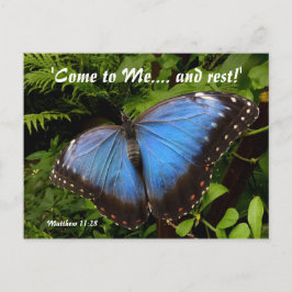 Postal Mariposa exótica azul
