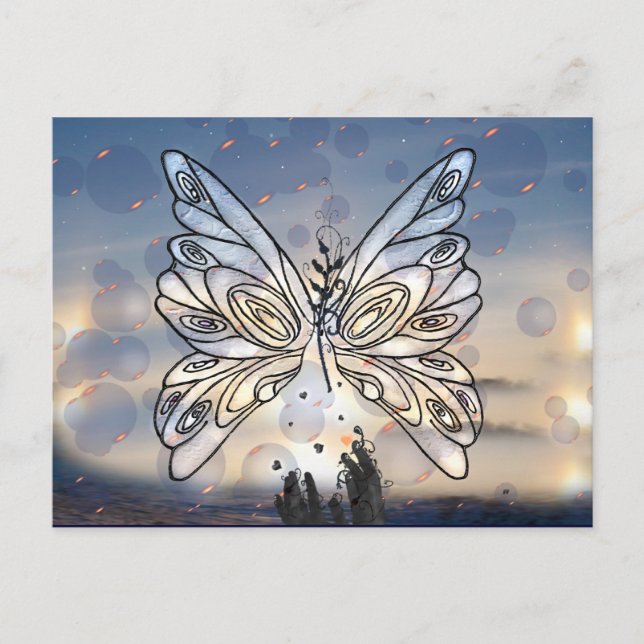 Postal Mariposa galáctica (Anverso)