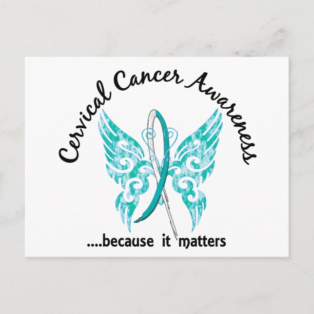 Postal Mariposa Grunge Tattoo 6.1 Cáncer cervical (Anverso)