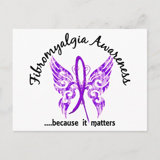 Postal Mariposa Grunge Tattoo 6.1 Fibromialgia (Anverso)