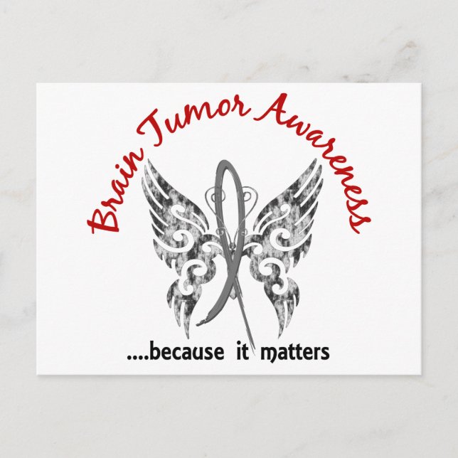 Postal Mariposa Grunge Tattoo 6.1 Tumor Cerebral (Anverso)