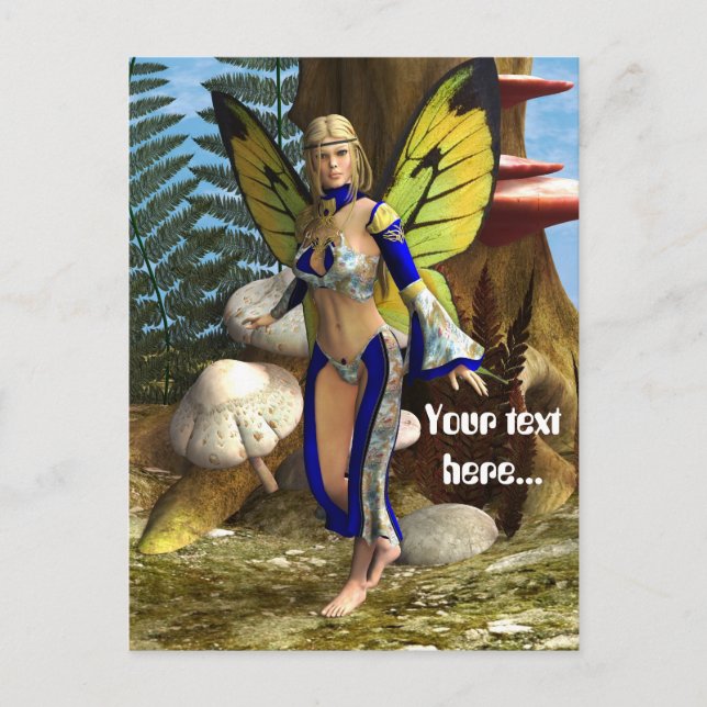 Postal Mariposa Hada (Anverso)