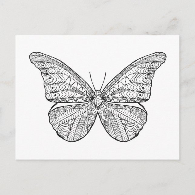 Postal Mariposa inspirada (Anverso)