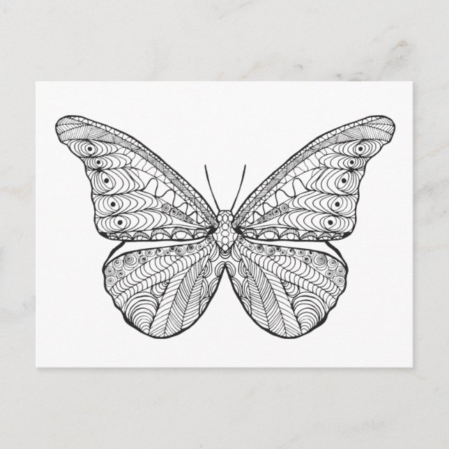 Postal Mariposa inspirada (Anverso)