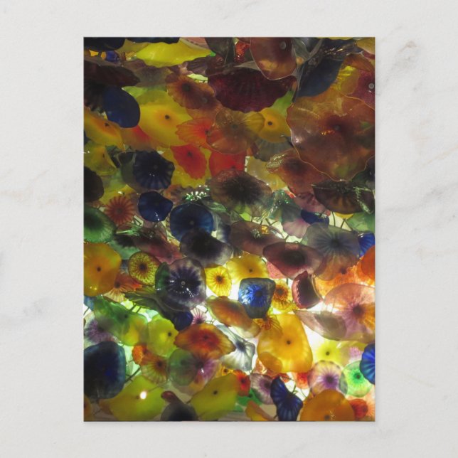 Postal Mariposa Jardín de las Vegas Flores Ladybug UNIQUE (Anverso)