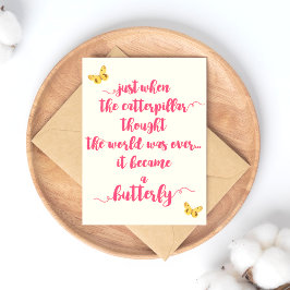 Postal Mariposa - La vida lucha - Cita Inspiradora