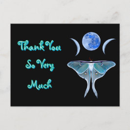 Postal Mariposa Luna Triple Luna Gracias