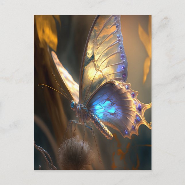 Postal Mariposa mágica (Anverso)