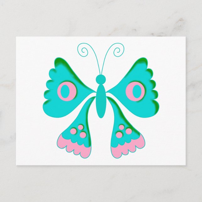 Postal Mariposa mariposa mariposa niños niños (Anverso)