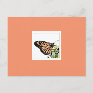 Postal Mariposa Monarca (Coloreada)