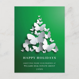 Postal Mariposa Monarca Navidades Saludo Corporativo