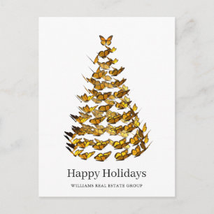 Postal Mariposa Monarca Navidades Saludo Corporativo