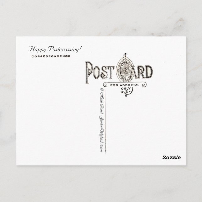 Postal Mariposa monarca y amapola de California - Postcar (Reverso)