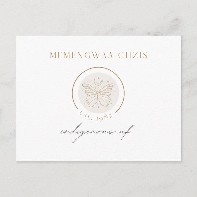 Postal Mariposa Moon (Anverso)