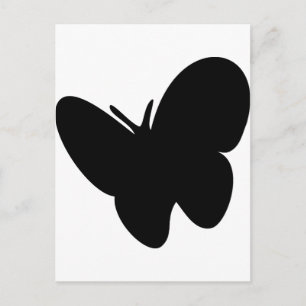 Postal mariposa negra - mariposas