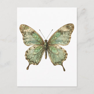 Postal Mariposa Ornata con Alas de Patrón de Hoja