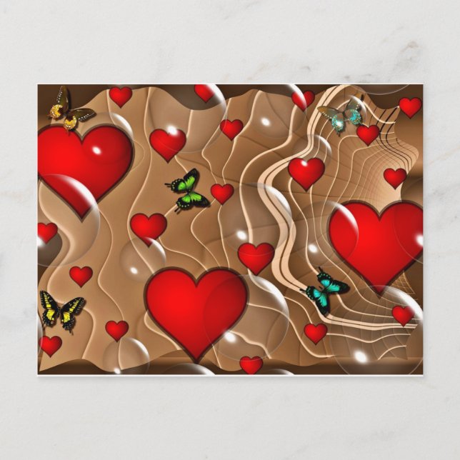 Postal Mariposa & Oro (Anverso)