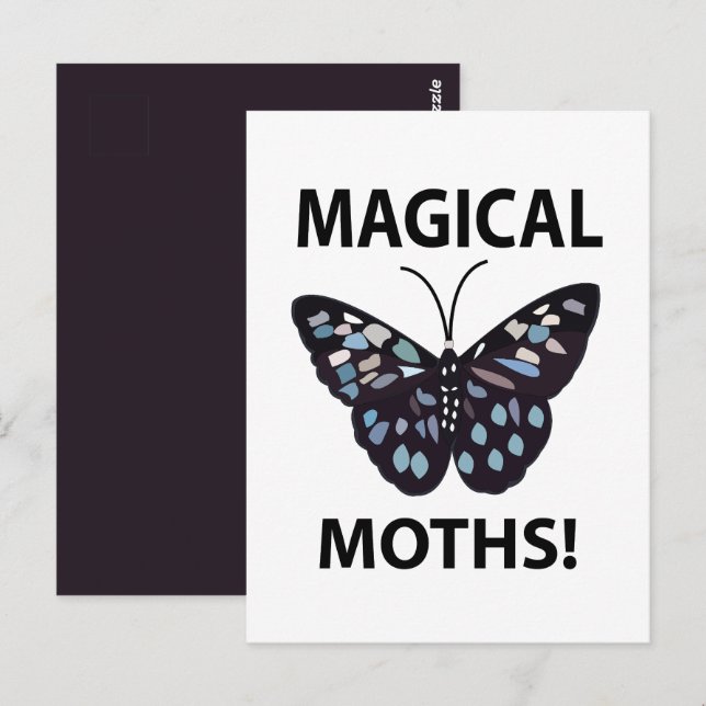 Postal Mariposa Polilla Mariposas Mágicas (Anverso / Reverso)