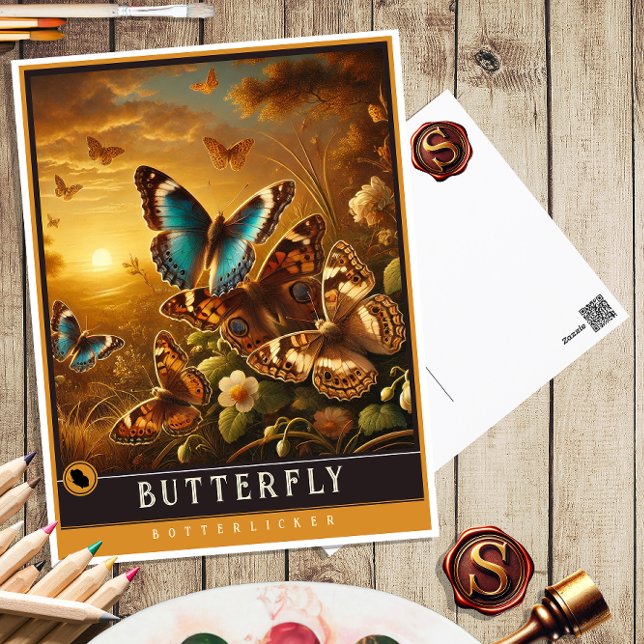 Postal Mariposa | Postcarta de animales de cosecha de cos (Subido por el creador)