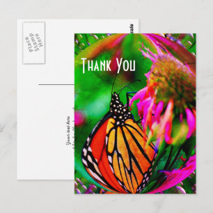 Postal Mariposa Resumen Naturaleza Gracias Postcard
