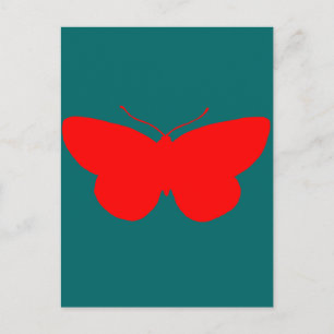 Postal Mariposa roja