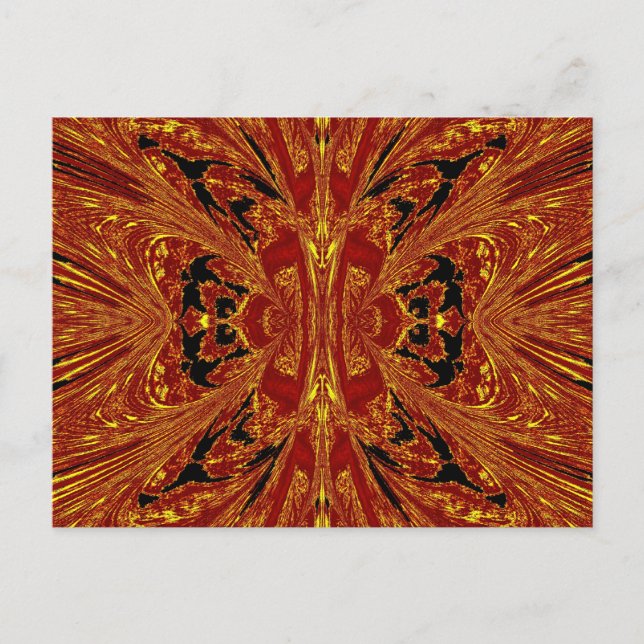 Postal Mariposa roja amarilla (Anverso)