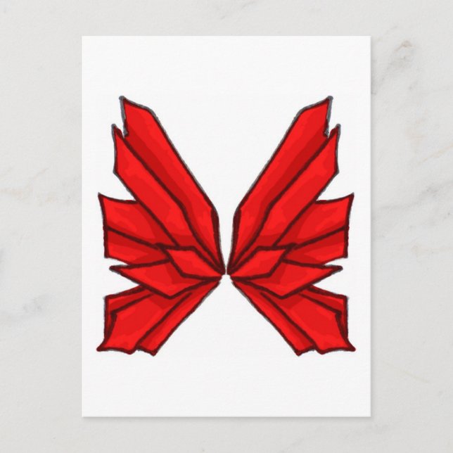 Postal Mariposa roja I (Anverso)