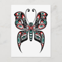 Mariposa roja y verde del alcohol del Haida en