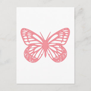 Postal Mariposa rosa