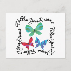 Postal Mariposa - Sigue tus sueños