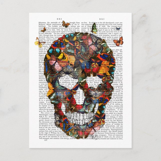 Postal Mariposa Skull (Anverso)