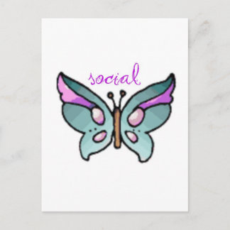 Postal mariposa social