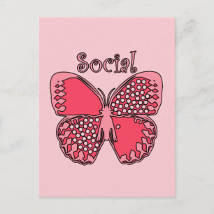 Postal Mariposa social