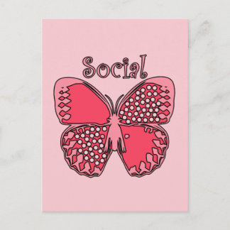 Postal Mariposa social