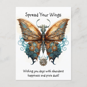 Postal Mariposa Sparta tus alas buena suerte