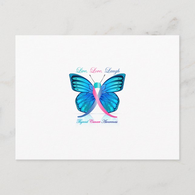 Postal Mariposa tiroidea - Laureada de amor en vivo (Anverso)