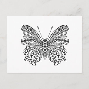 Postal Mariposa tropical inspirada
