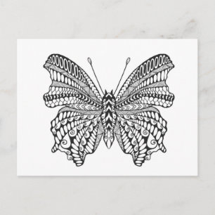 Postal Mariposa tropical inspirada