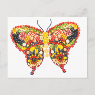 Postal mariposa vegetariana