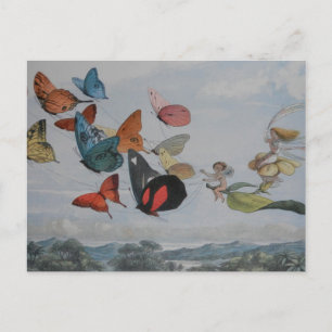 Postal Mariposa y Reina Hada Mariposas Hadas