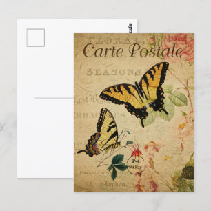 Postal Mariposas amarillas