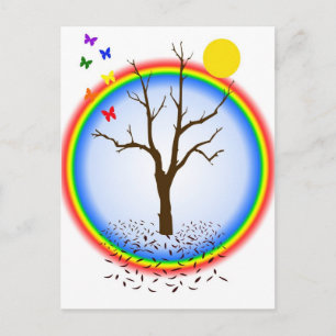 Postal Mariposas arcoiris