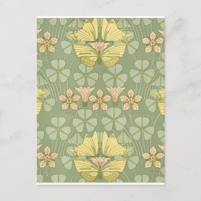 Postal Mariposas Art Nouveau (Anverso)