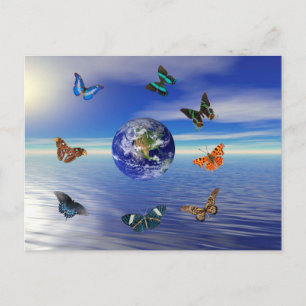 Postal Mariposas Blue Earth
