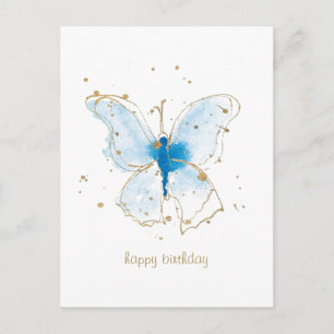 Postal Mariposas de color azul