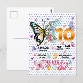 Postal Mariposas de dos dígitos 10 años Mariposas viejas