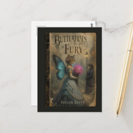 Postal Mariposas de Furia Fairy Kitty Cubierta de Libro F