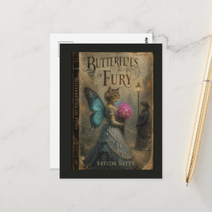 Postal Mariposas de Furia Fairy Kitty Cubierta de Libro F