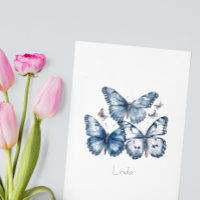 Mariposas en azul Delft