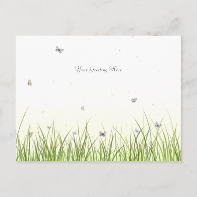 Postal Mariposas en un día soleado Personalizadas (Anverso)